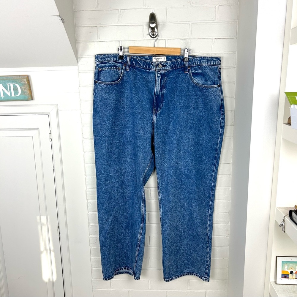 Abercrombie & Fitch Plus Size The Loose High Rise Jeans Size 35/20 Short - Picture 2 of 10